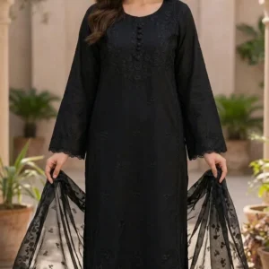 Zaavra Elegance Embroidered 3-Piece Suit