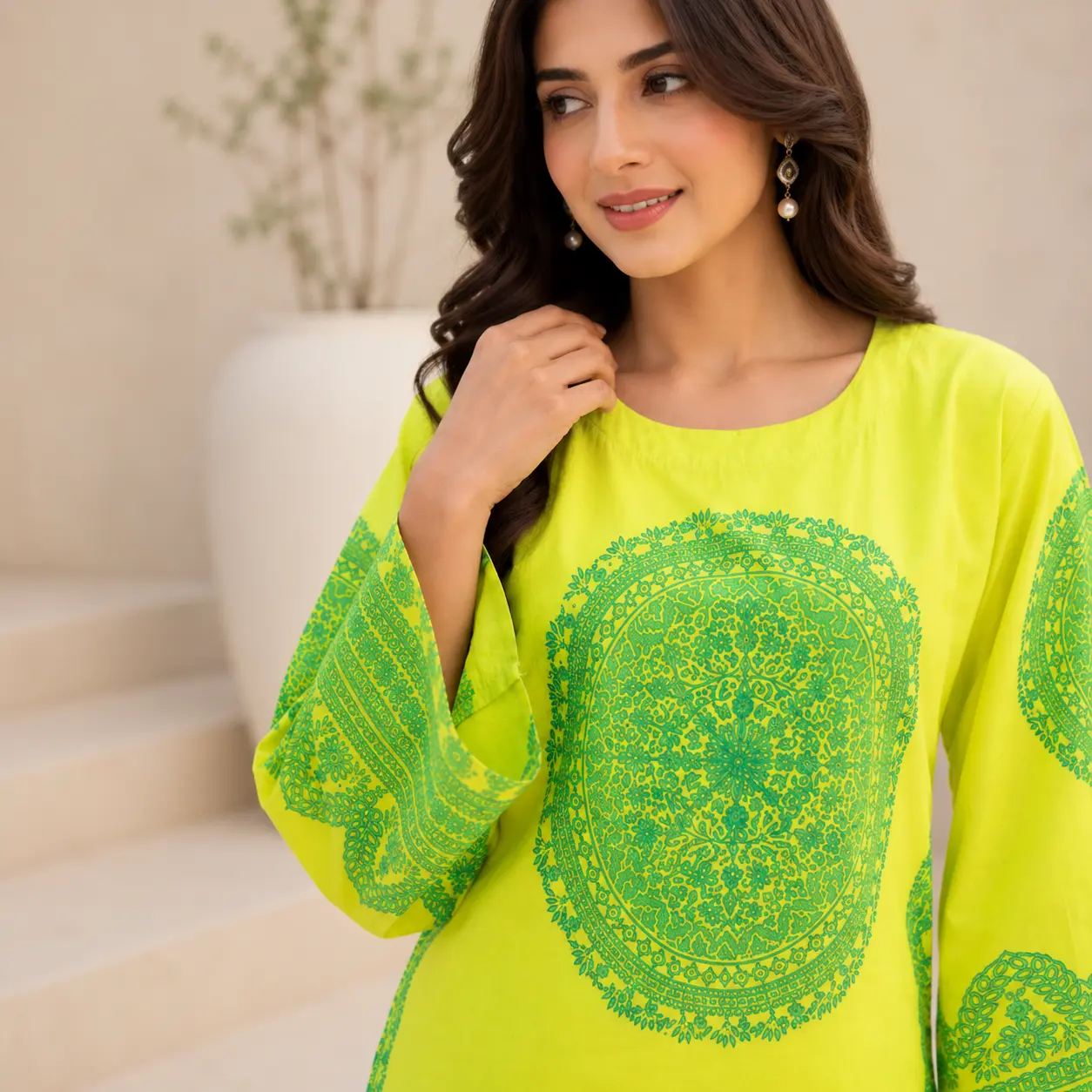 Printed 2-Piece Lawn Suit - Image 2